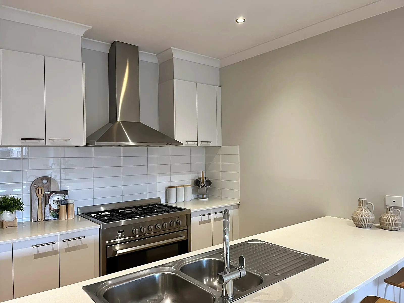 White kitchen styled for sale in a Mernda home